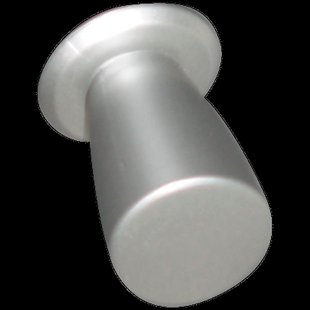Bertomani Meubelknop - Kunststof - Zilverkleurig - 15mm - Set Van 2