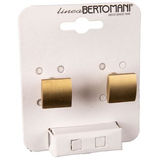 Bertomani Meubelknop - Zamak - Mat Messing - 21x21mm - Set Van 2