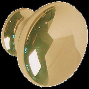 Bertomani Meubelknop - Messing - Gepolijst - 28mm - Set Van 2