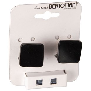 Bertomani Meubelknop - Zamak - Mat Zwart - 30x30mm - Set Van 2