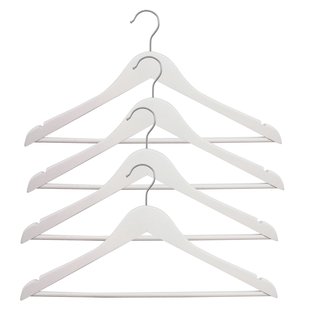 Set Van 4 Witte Fsc Houten Hangers Spaceo