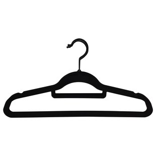 Set Van 4 Zwart Fluwelen Hangers Spaceo