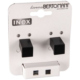 Bertomani Meubelknop - Rvs Zwart - 16x16mm - Set Van 2