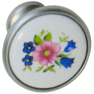 Bertomani Meubelknop Bouquet - Porselein - Bloemen - 30x25mm - Set Van 2