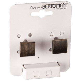 Bertomani Meubelknop - Zamak Verbronsd - Gebogen - 21x21mm - Set Van 2