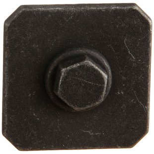 Bertomani Meubelknop - Zamak - Mat Zwart - Vierkant - 27mm - Set Van 2