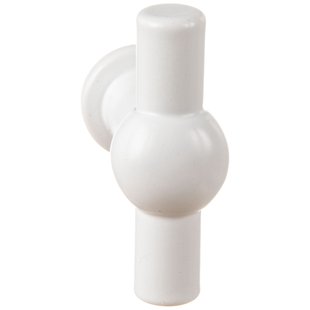 Bertomani Meubelknop - Zamak - Wit - 18x35mm - Set Van 2