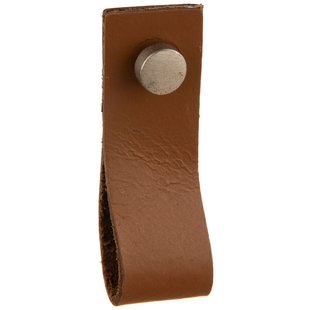 Bertomani Meubelknop - Leer Lichtbruin - 20x60mm - Set Van 2