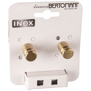Bertomani Meubelknop - Rvs - Mat Messing - 14mm - Set Van 2