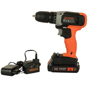 Black+decker Accuboormachine Bcd001c1-qw - 18v - (1x 1,5ah)