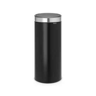 Brabantia Vuilbak Touch Bin 30l Matt Black Met Matt Steel Fingerprint Proof Deksel