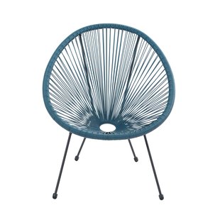 Tuinstoel Acapulco Rotan/staal Blauw