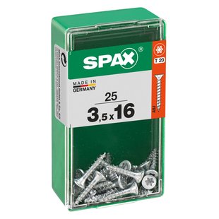 Spax Universele Schroef T-star Wirox Verzonken Kop Torx - 3,5x16mm - 25 Stuks