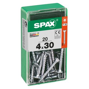Spax Universele Schroef T-star Wirox Verzonken Kop Torx - 4x30mm - 20 Stuks