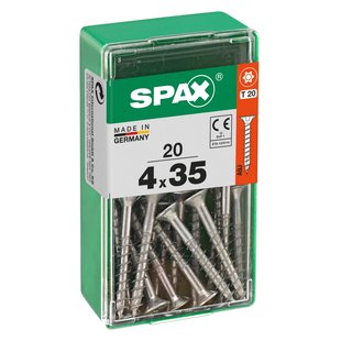 Spax Universele Schroef T-star Wirox Verzonken Kop Torx - 4x35mm - 20 Stuks