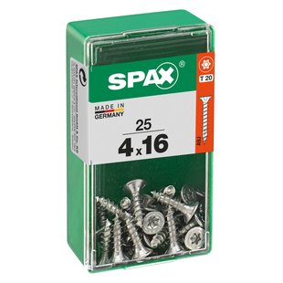 Spax Universele Schroef T-star Wirox Verzonken Kop Torx - 4x16mm - 25 Stuks