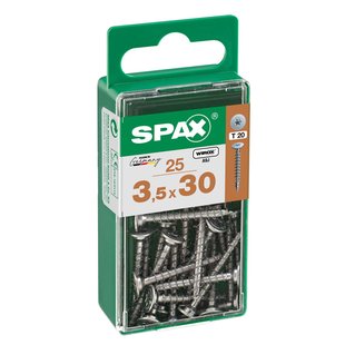 Spax Universele Schroef T-star Wirox Verzonken Kop Torx T20 - 3,5x30mm - 25 Stuks