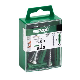 Spax Universele Schroef T-star Wirox Verzonken Kop Torx T20 - 8x40mm - 20 Stuks