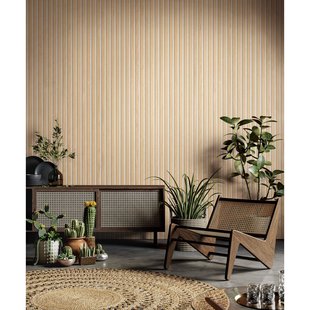 Grosfillex Wandpaneel Linio - Element 3d Effect - Pvc - Bright Ash - 37,5x260cm