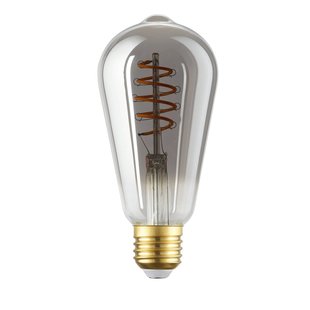 Eglo Ledfilamentlamp Edison - Smoke - D6,5cm - Warm Wit - E27 - 4w