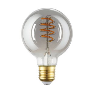 Eglo Ledfilamentlamp Globe - Smoke - D8cm - Warm Wit - E27 - 4w