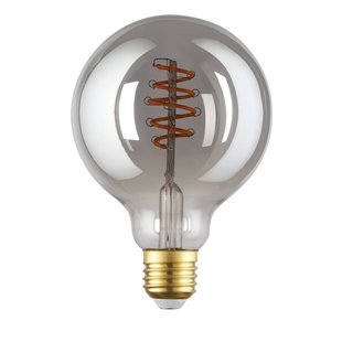 Eglo Ledfilamentlamp Globe - Smoke - D9,5cm - Warm Wit - E27 - 4w