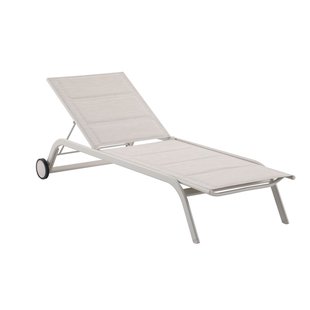 Central Park Ligbed Noto Aluminium Taupe/grijs 206x80x34cm