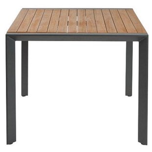 Central Park Tuintafel Analee Aluminium/hout Vierkant 90x90cm