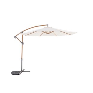 Central Park Zweefparasol Daze - D 300cm - Ecru - Met Opwindmechanisme 180g/m² Stalen Mast