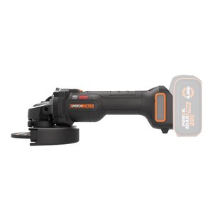Worx Accu Haakse Slijper 20v 125 Mm Brushless - (zonder Accu)