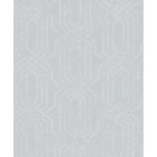 Vliesbehang Klassiek Grafisch Patroon - Lichtgrijs - 10,05 M X 53 Cm