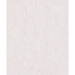 Vliesbehang Klassiek Grafisch Patroon - Lichtroze - Ecru - 10,05m X 53cm