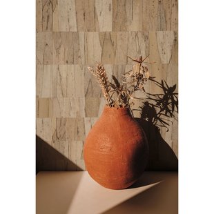 Vliesbehang Kurktegels - Licht Taupe - Bruin - Taupe - Zandkleur - 10,05m X 53cm