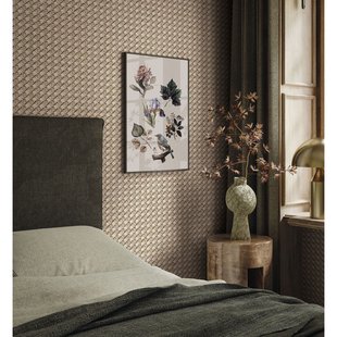 Vliesbehang Webbing Naturel - Beige - 10,00 M X 53 Cm