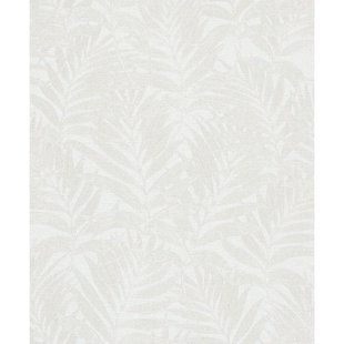 Vliesbehang Bladeren - Ecru - Grijs/beige - Nikkel - Lichtroze - 10,05m X 53cm