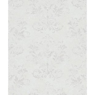 Vliesbehang Klassieke Ornamenten - Heel Licht Zandbeige - Lila - Grijs - 10,05m X 53cm
