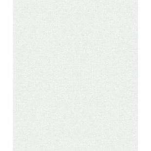 Vliesbehang Uni - Wit - Zilveren Spikkeltje - 10,05 M X 53 Cm