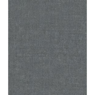 Vliesbehang Uni Linnen - Donkergrijs Met Een Blauwe Ondertoon - 10,05m X 53cm