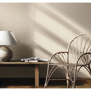 Vliesbehang Uni Linnen - Lichttaupe Met Een Roze Ondertoon - 10,05m X 53cm