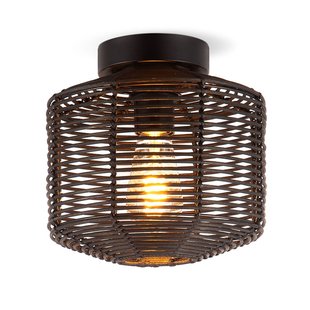 Home Sweet Home Plafondlamp Bamboo Zwart ⌀26cm E27