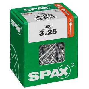 Spax Universele Schroef T-star Wirox Verzonken Kop Torx T10 - 3x25mm - 300 Stuks