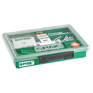 Spax Assortiment Universele Schroeven Wirox Verzonken Kop Torx T20 - 3,5x35/3,5x40/4,5x45/4,5x60mm - 95 Stuks + Bit