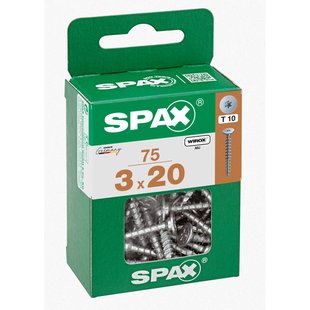 Spax Universele Schroef T-star Wirox Ronde Kop Torx - 3x20mm - 75 Stuks