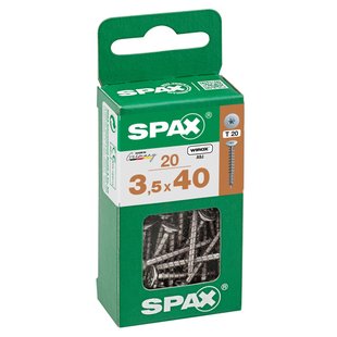 Spax Universele Schroef T-star Wirox Ronde Kop Torx - 3,5x40mm - 20 Stuks