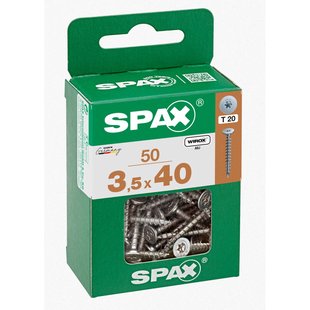 Spax Universele Schroef T-star Wirox Ronde Kop Torx - 3,5x40mm - 50 Stuks