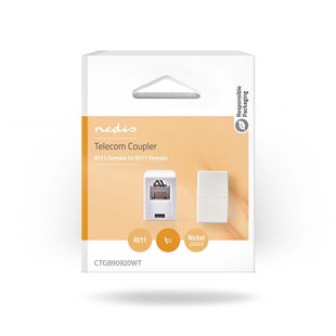 Telecom Wanddoos Rj11 Vrouwelijk Wit