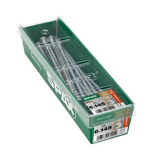 Spax Universele Schroef T-star Wirox Verzonken Kop Torx T30 - 6x145mm - 25 Stuks