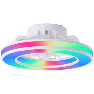 Brilliant Plafondventilator Mondello Wit ⌀41,5cm Rgb Cct 26w