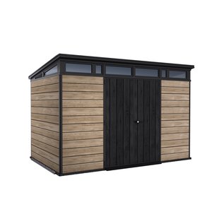 Keter Tuinhuis Pent 117 Ashwood - Kunststof - 340x218x226cm - 7,41m2