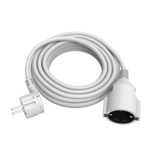 Sencys Verlengsnoer Met Platte Stekker - 3 Meter - Wit